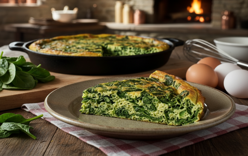Hai spinaci e uova? Prova questa frittata al forno alta e soffice