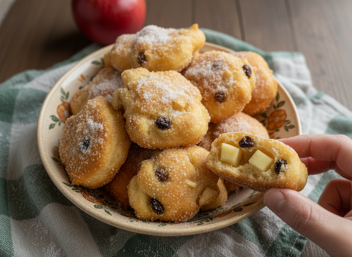 Frittelle di San Giuseppe liguri con mele e uvetta: soffici, profumate e irresistibili