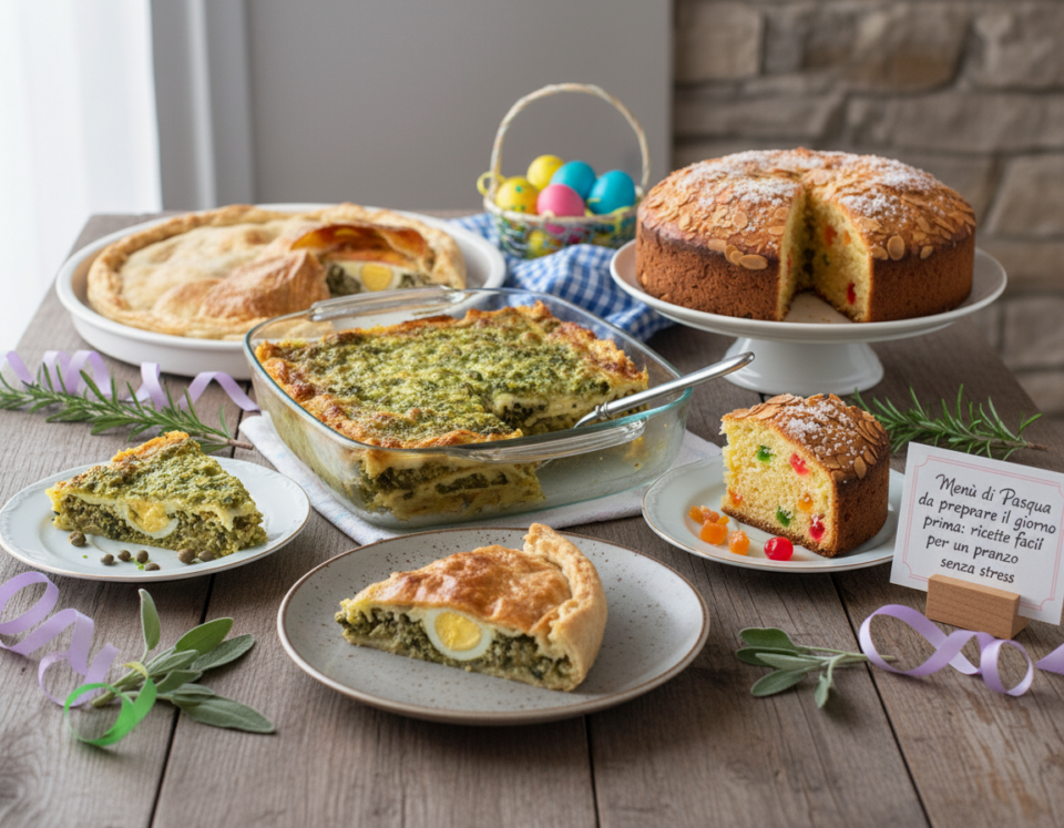 Menù di Pasqua da preparare il giorno prima: ricette facili per un pranzo senza stress