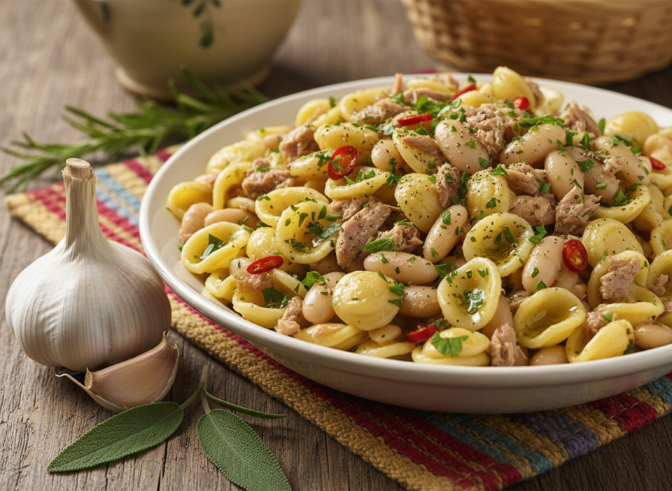 orecchiette con tonno e cannellini