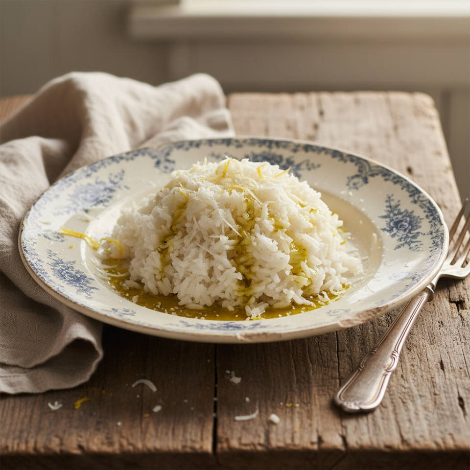 🍚 Riso in bianco con olio, limone e parmigiano