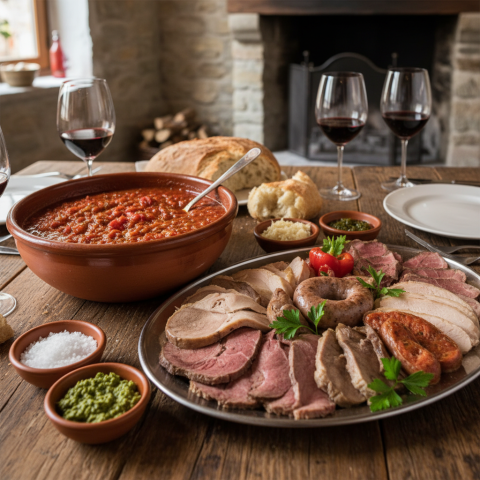 Salsa rubra con bollito