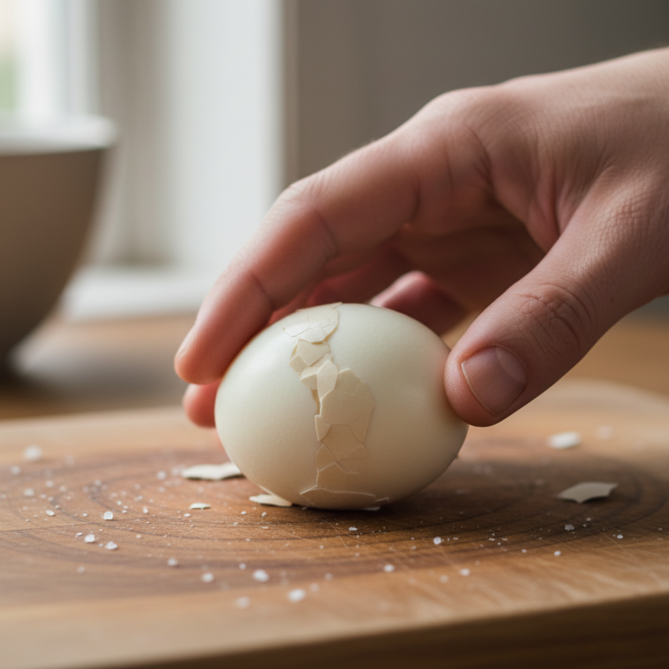 Uovo sodo sgusciato