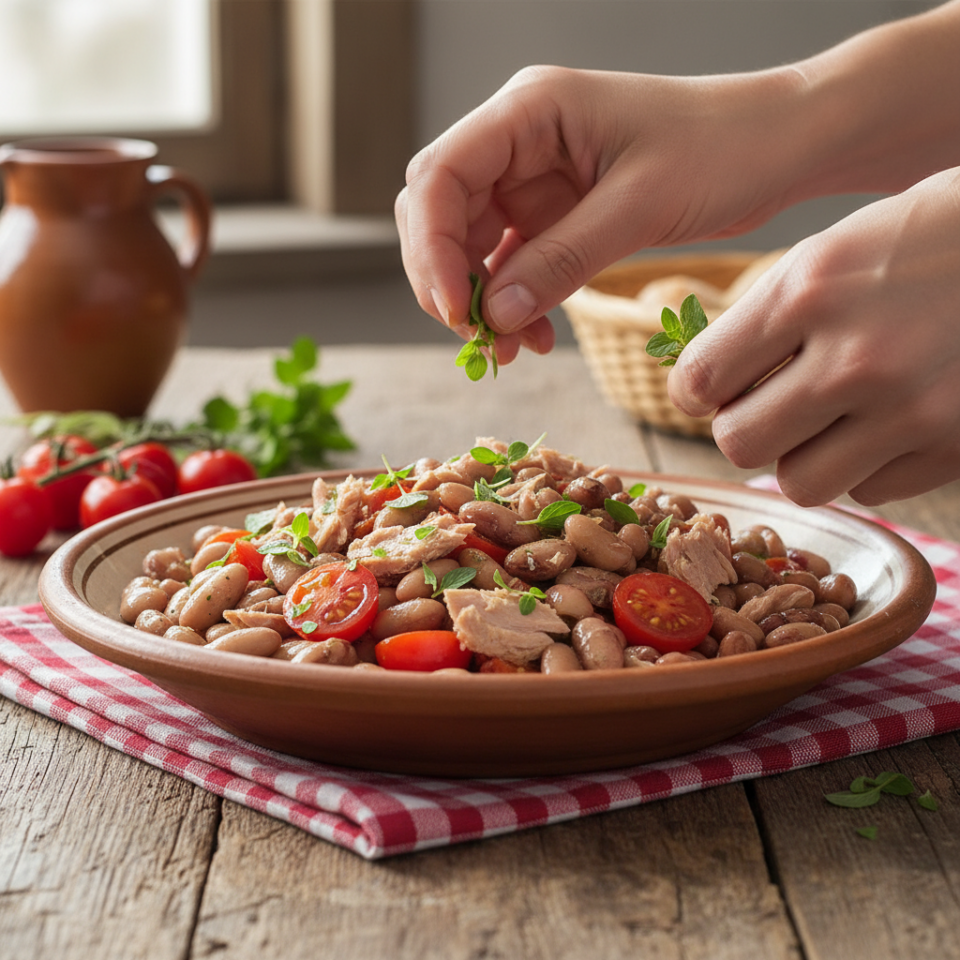 Insalata di tonno e fagioli alla ligure: piatto unico facile e nutriente