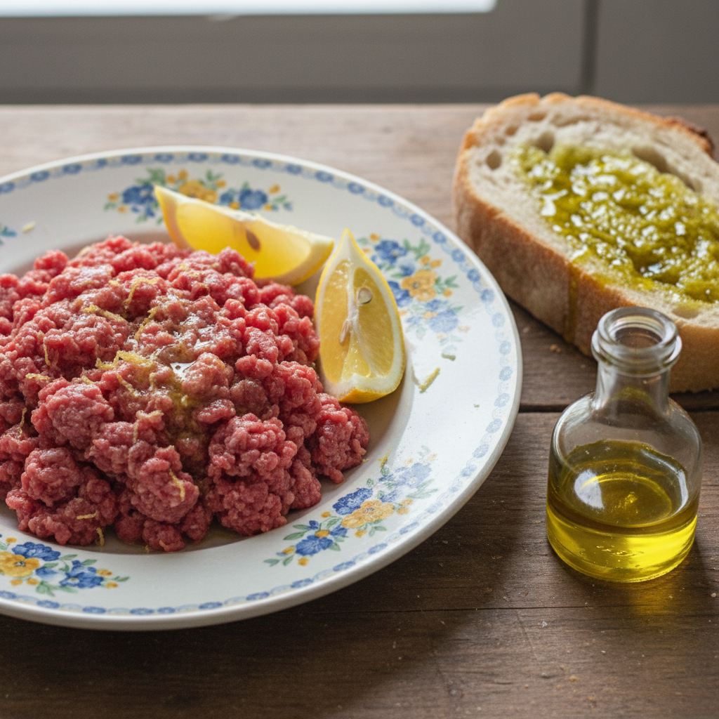 La carne cruda al limone