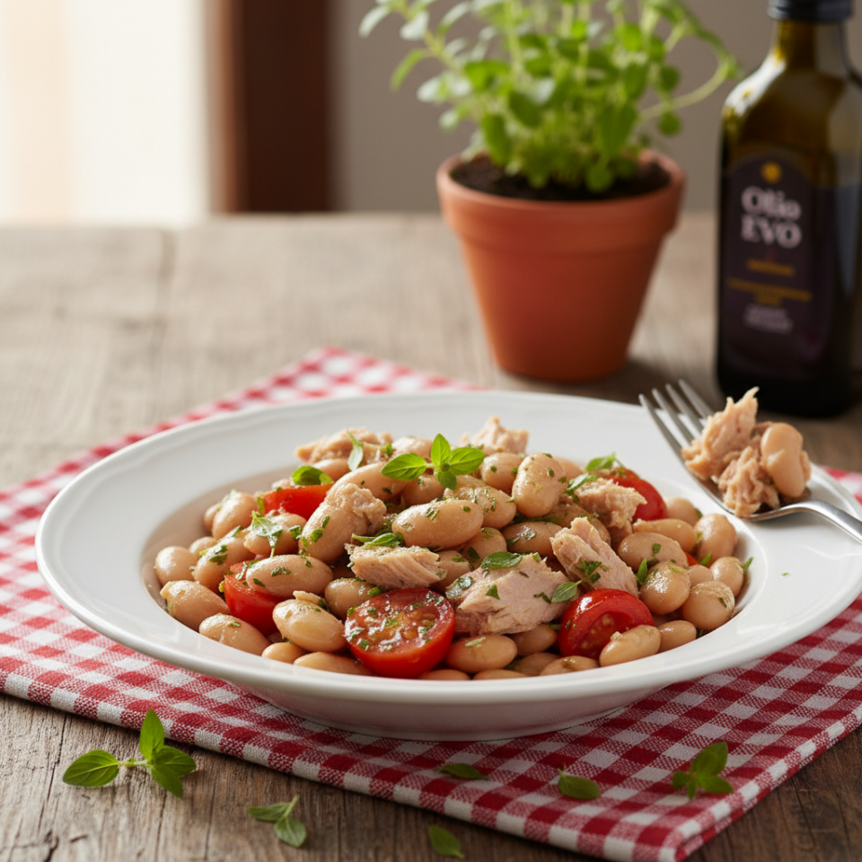 Tonno e fagioli in insalata