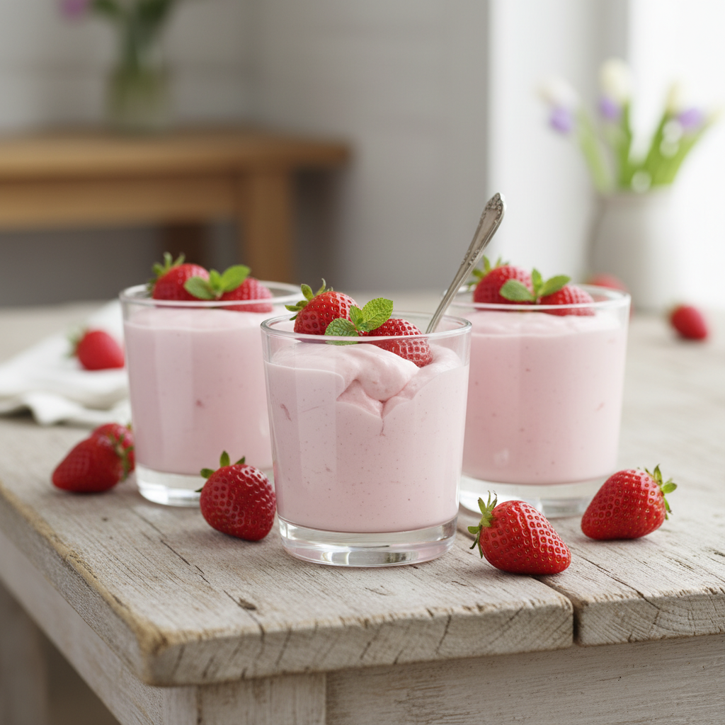 Hai delle fragole? Fai questa mousse fresca e cremosa (facilissima)