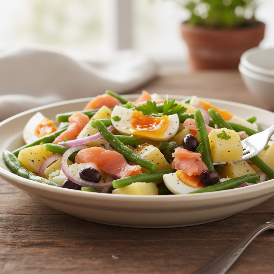 Variante con salmone e olive