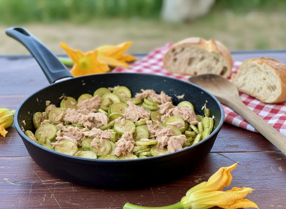 Zucchine e tonno in padella: ricetta veloce, leggera e pronta in 10 minuti