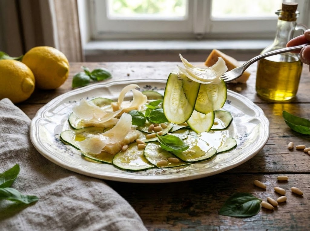 Carpaccio di zucchine alla ligure: fresco, leggero e pronto in 10 minuti