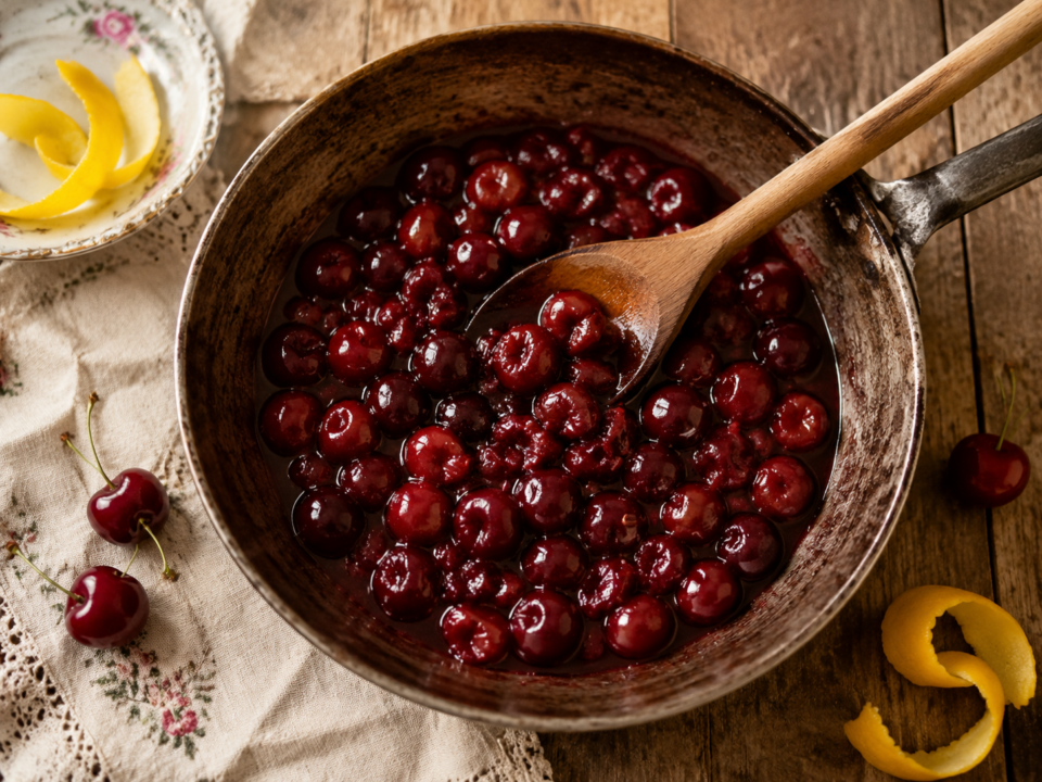 Ciliegie cotte in padella come le faceva mia nonna