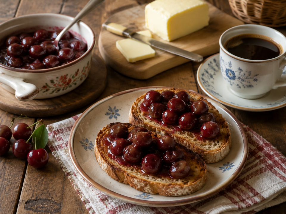 Ciliegie cotte per colazione