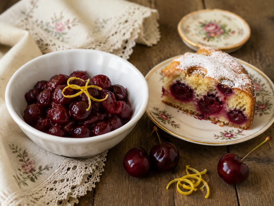 Provatele con la torta soffice di ciliegie.