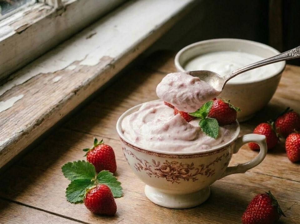 Gelato furbo alle fragole: senza gelatiera e con pochi ingredienti 🍓