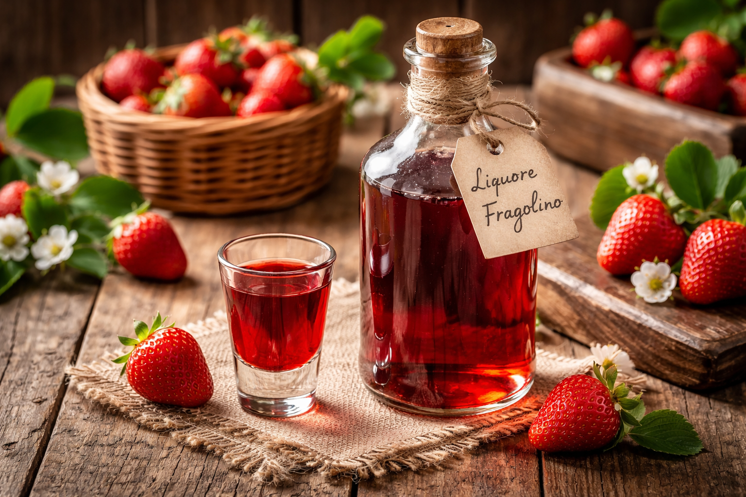 Fragolino fatto in casa: il liquore alle fragole profumato e facilissimo 🍓
