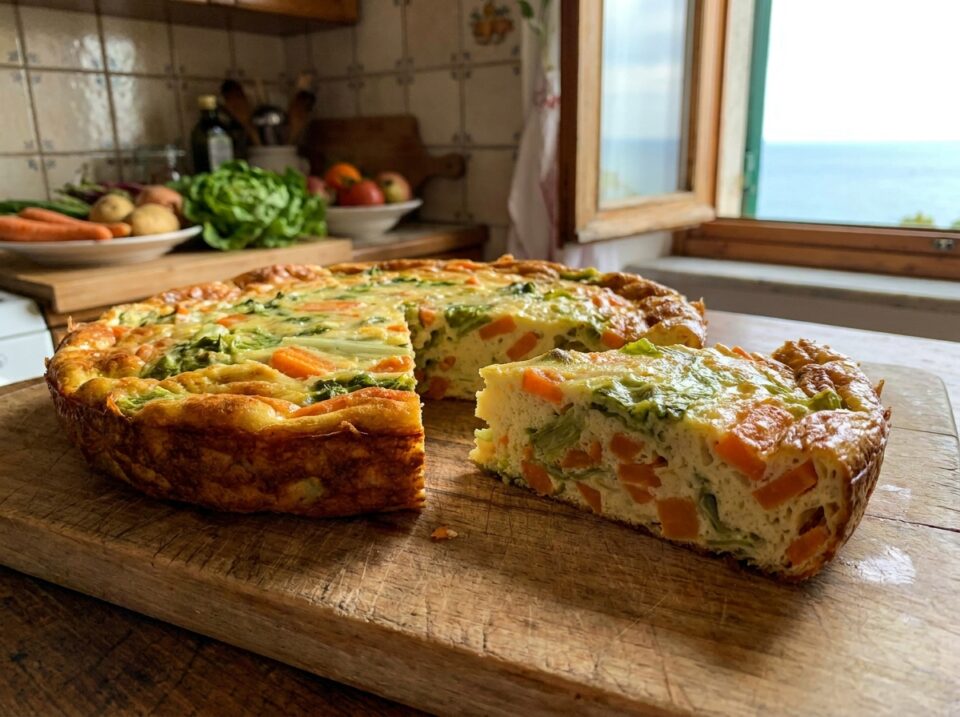 Frittata al forno con carote e lattuga: morbida, facile e saporita