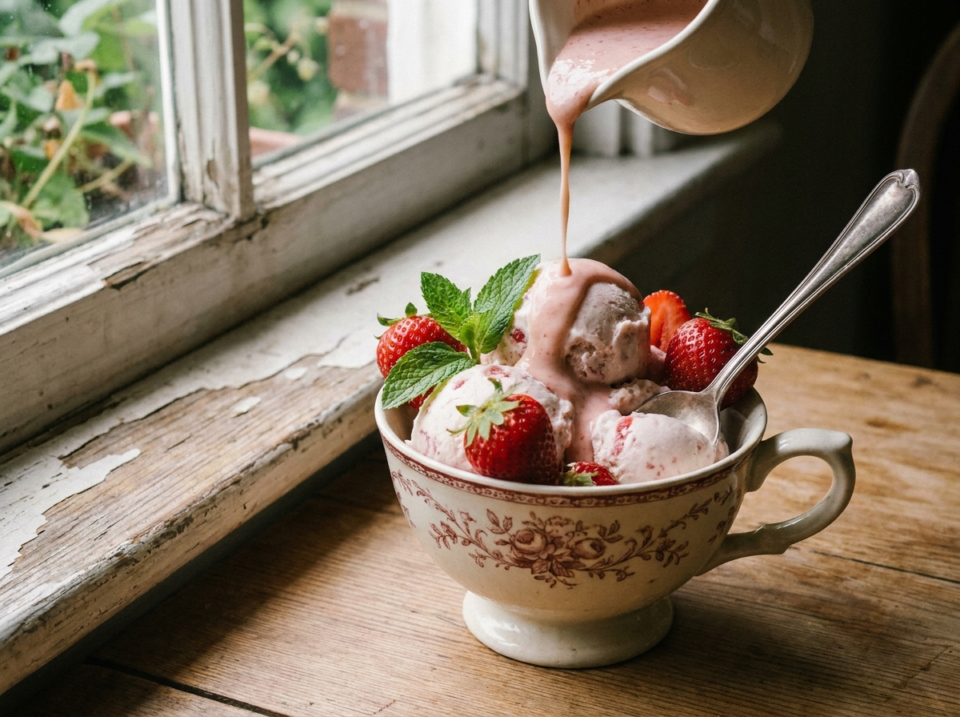Gelato furbo alle fragole: senza gelatiera e con pochi ingredienti 🍓