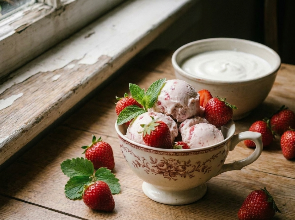 Gelato furbo alle fragole: senza gelatiera e con pochi ingredienti 🍓