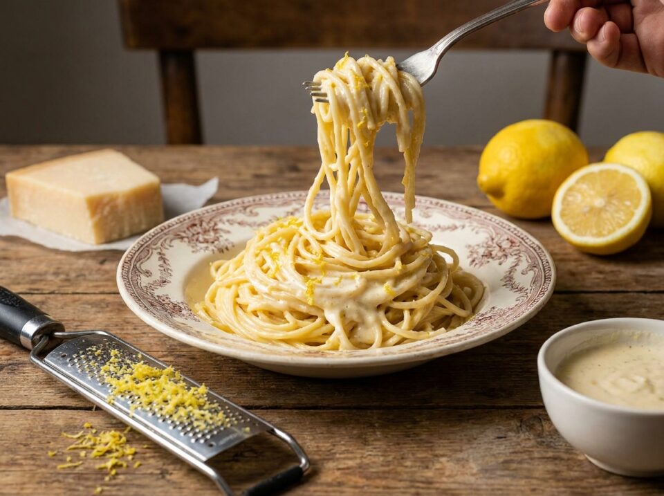 Spaghetti cremosi al limone e parmigiano: facili, veloci e irresistibili 🍋