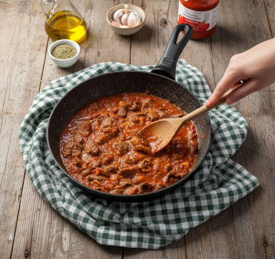 Straccetti di carne alla pizzaiola