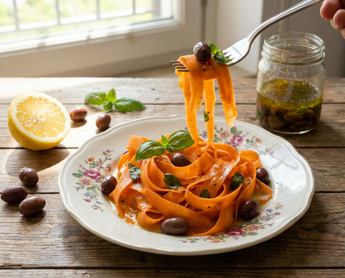 Carote marinate al limone e basilico, fresche, croccanti e pronte in pochi minuti