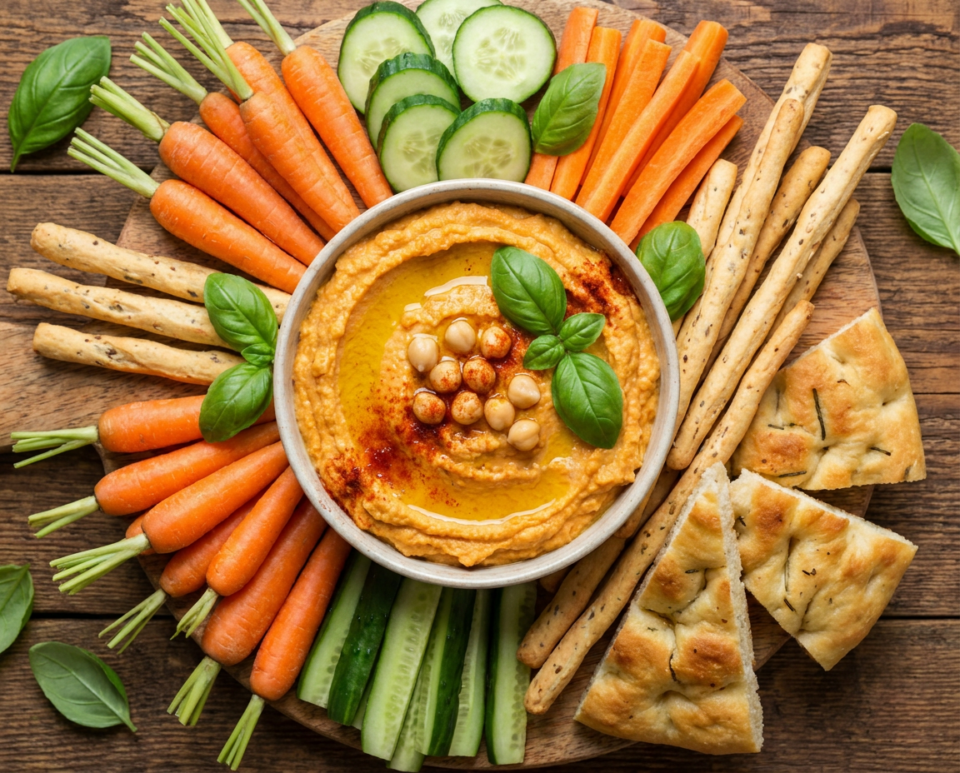 Varianti dell'hummus di ceci e carote