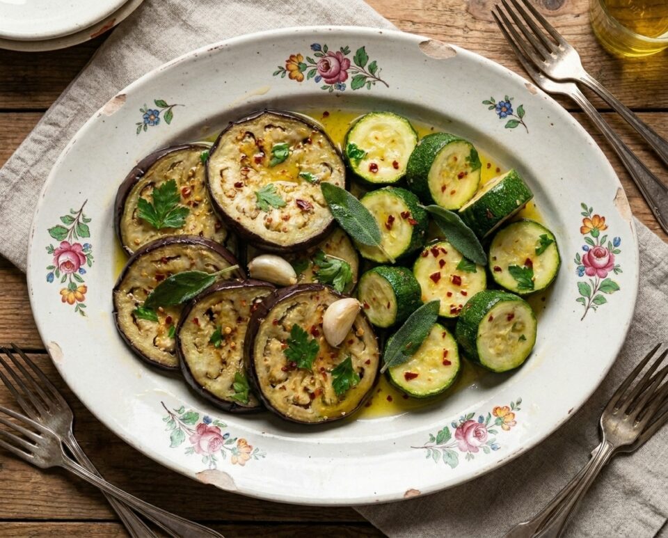 Zucchine e melanzane marinate: il contorno estivo che migliora dopo qualche ora