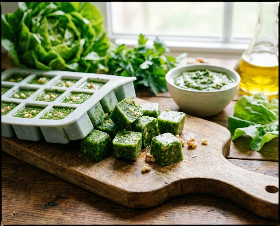 Pesto di lattuga congelato