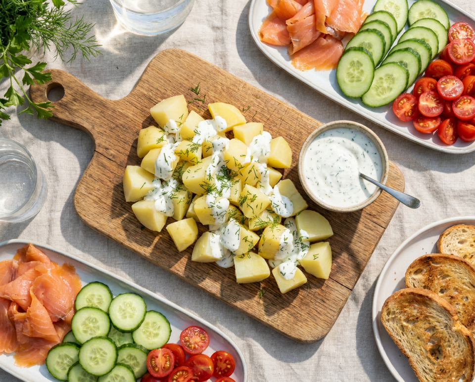 Patate al vapore con salsa allo yogurt: il contorno fresco che salva pranzi e cene estive
