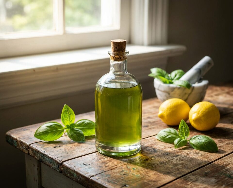 Conservazione dello sciroppo al basilico