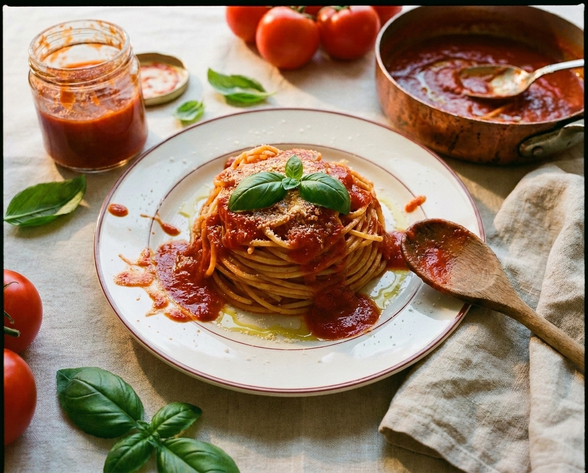 Spaghetti con il sugo di pomodoro fresco della nonna Pina: l'estate in un piatto
