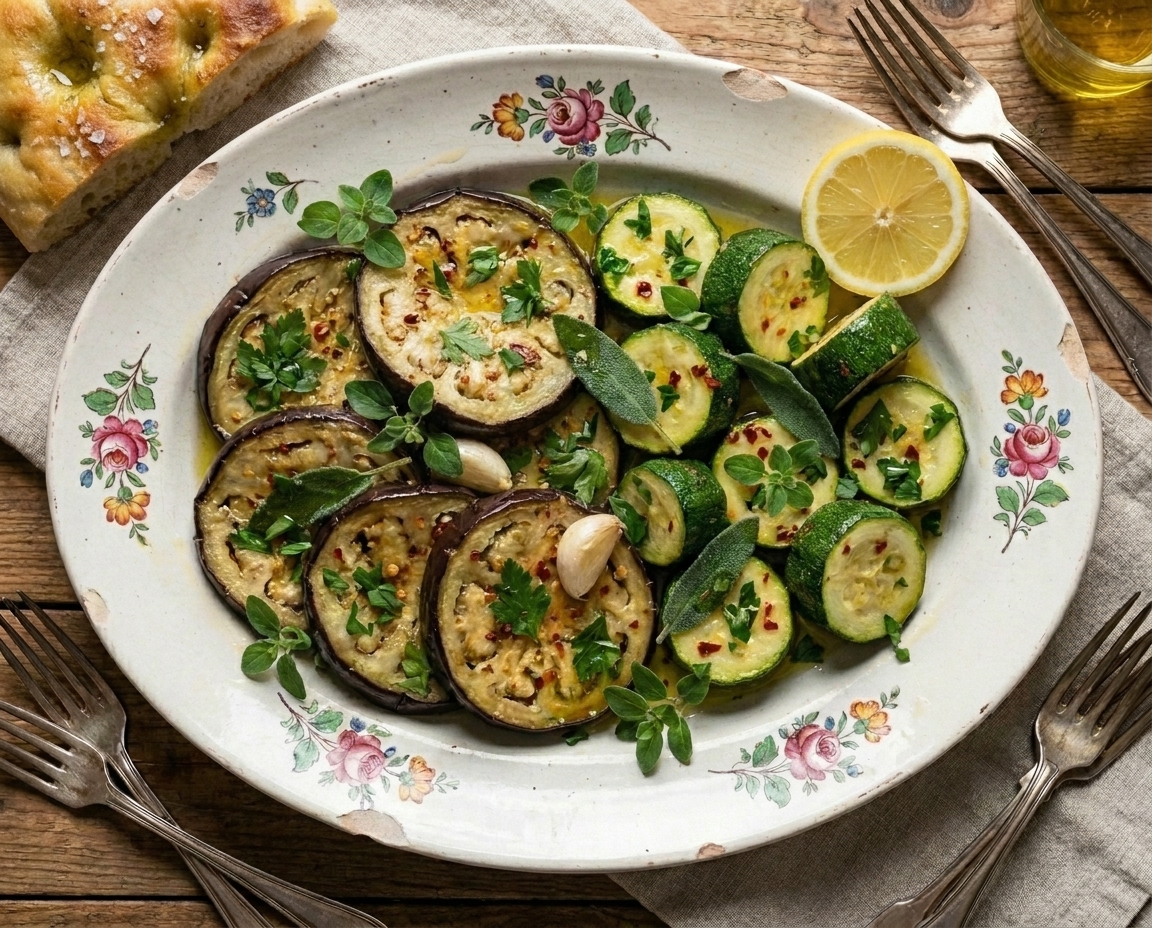 Zucchine e melanzane marinate: il contorno estivo che migliora dopo qualche ora