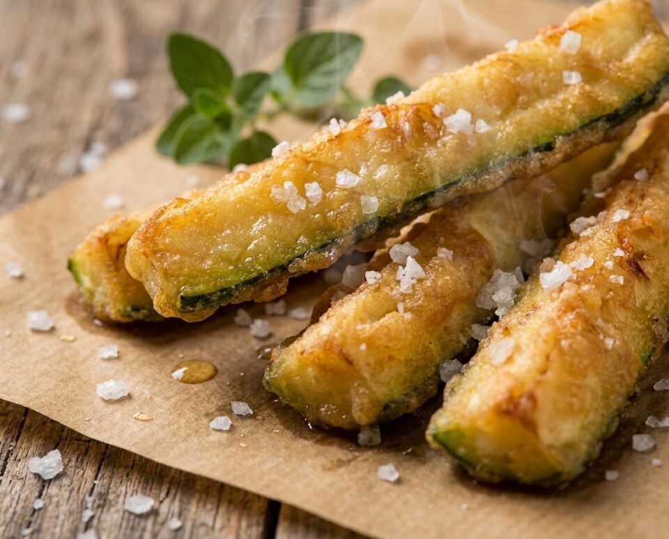 Bastoncini di zucchine fritti