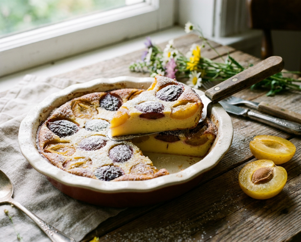 Variante del clafoutis di prugne