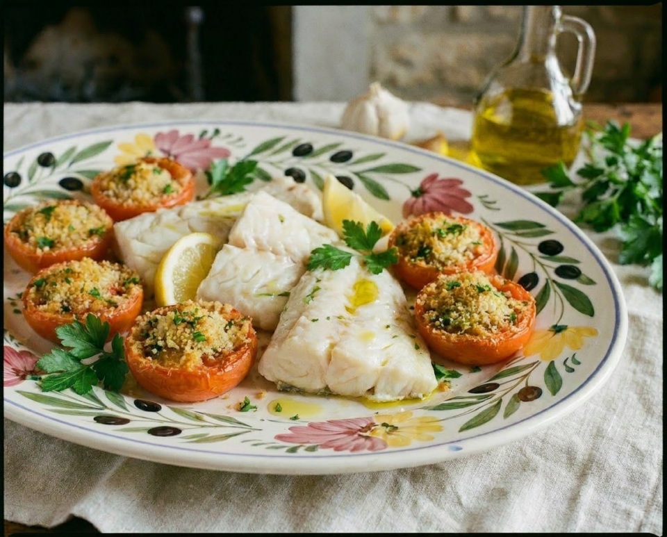 Pomodori al forno con il pesce