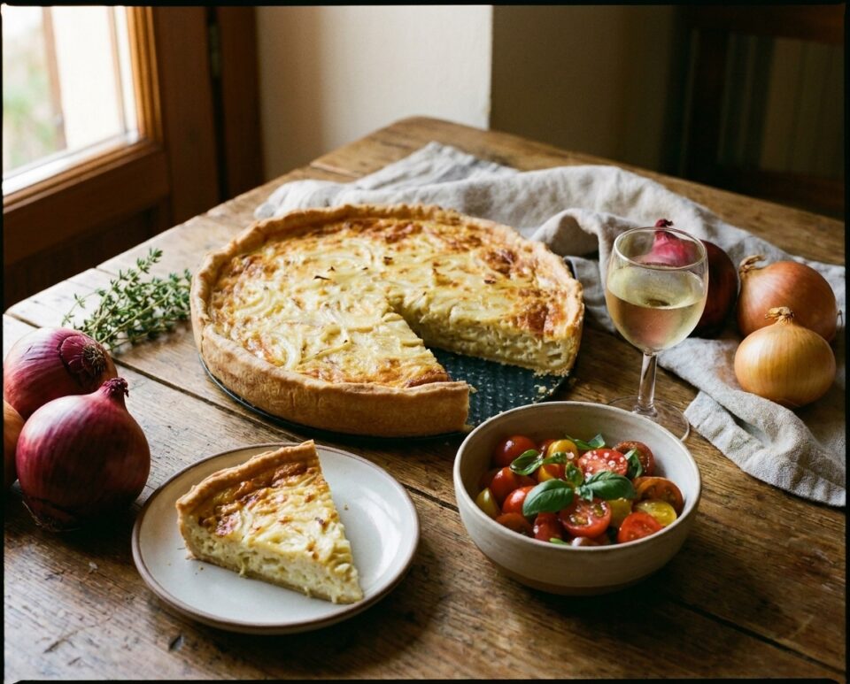 Quiche ci cipolle, come servirla