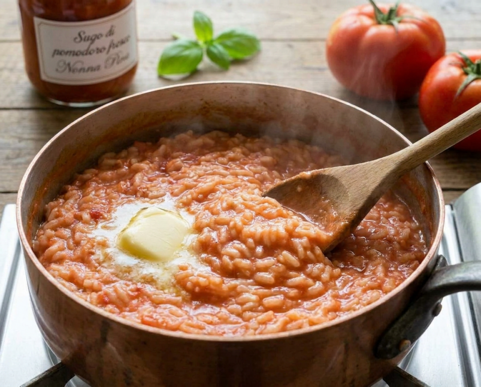 Risotto al pomodoro in mentacatura