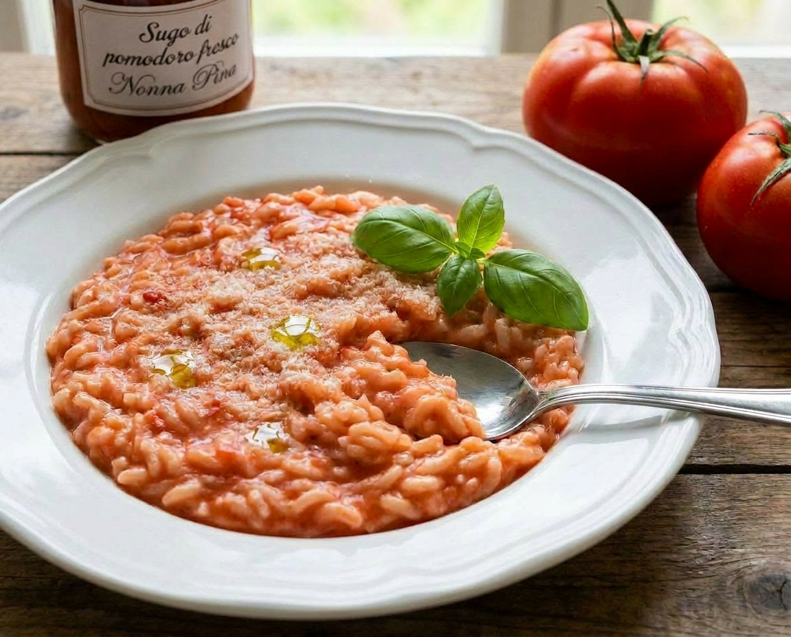 Risotto cremoso al pomodoro fresco: il segreto è il sugo della nonna Pina