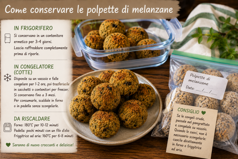 Guida alla conservazione delle polpette di melanzane