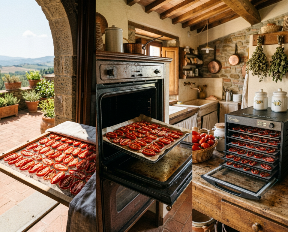 Tre metodi per essicare i pomodori
