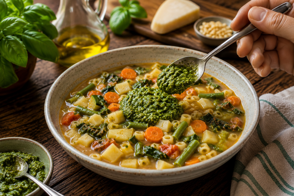 Come servire il minestrone estivo genovese