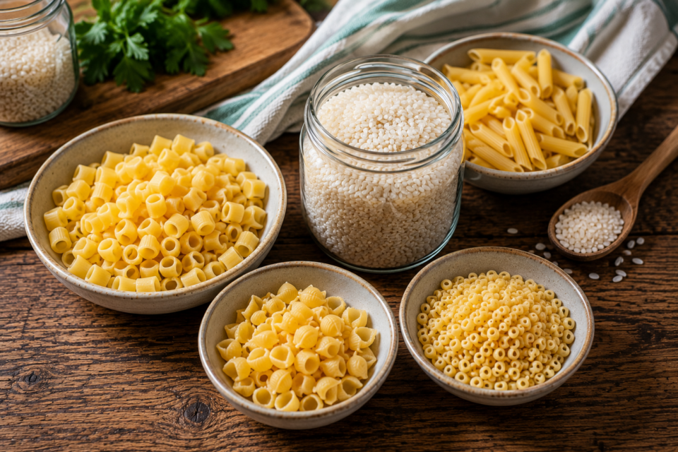 Con pasta, riso oppure senza