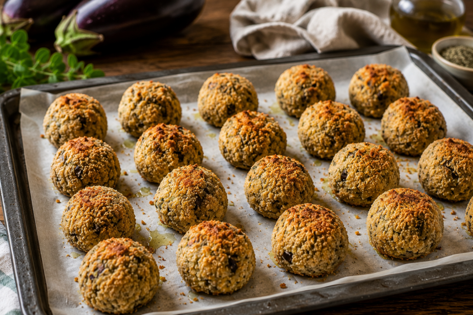 Polpette di melanzane al forno 