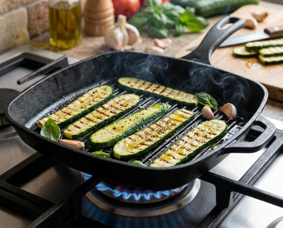 Grigliare le zucchine