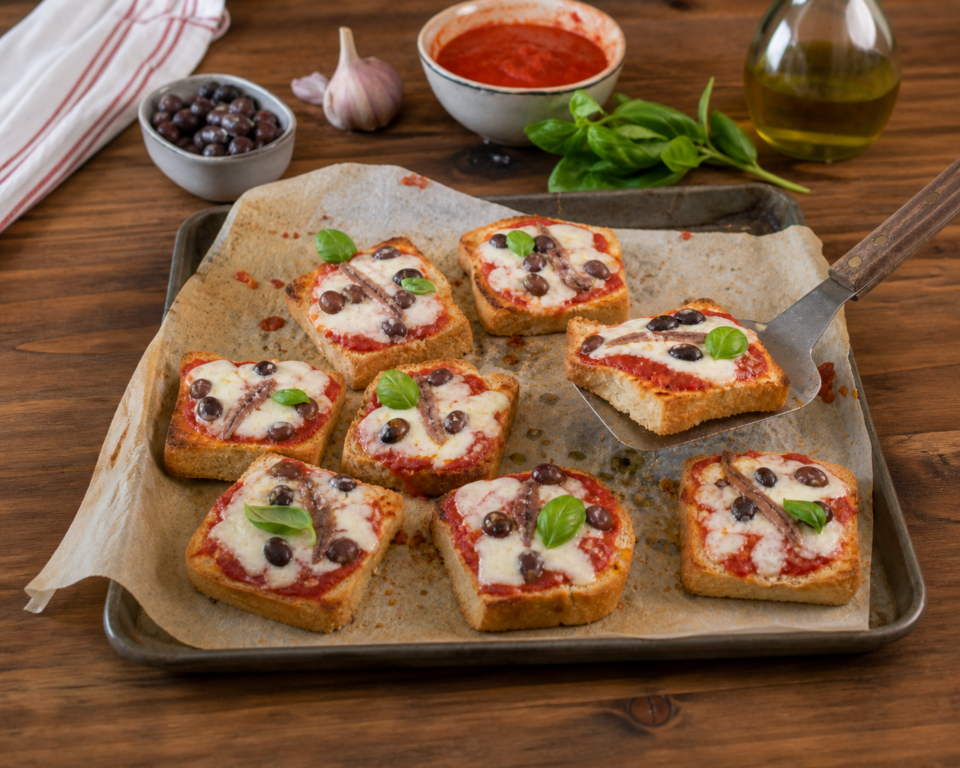 Pizzette di pancarrè: la ricetta salvacena pronta in pochi minuti
