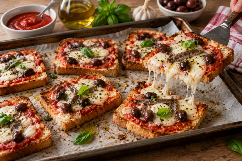 Pizzette di pancarrè: la ricetta salvacena pronta in pochi minuti