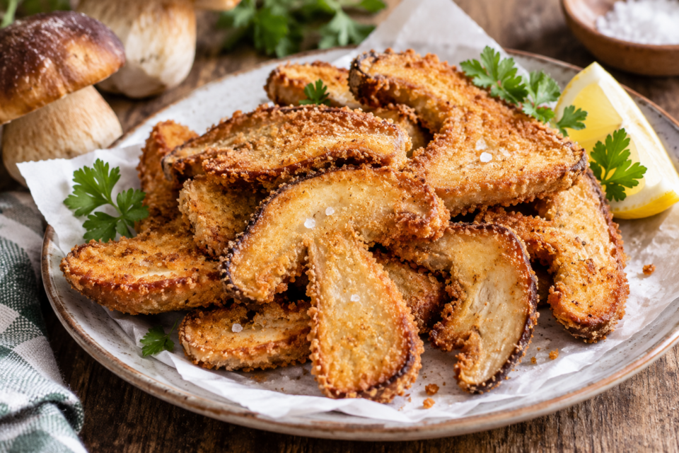 Funghi impanatio e fritti