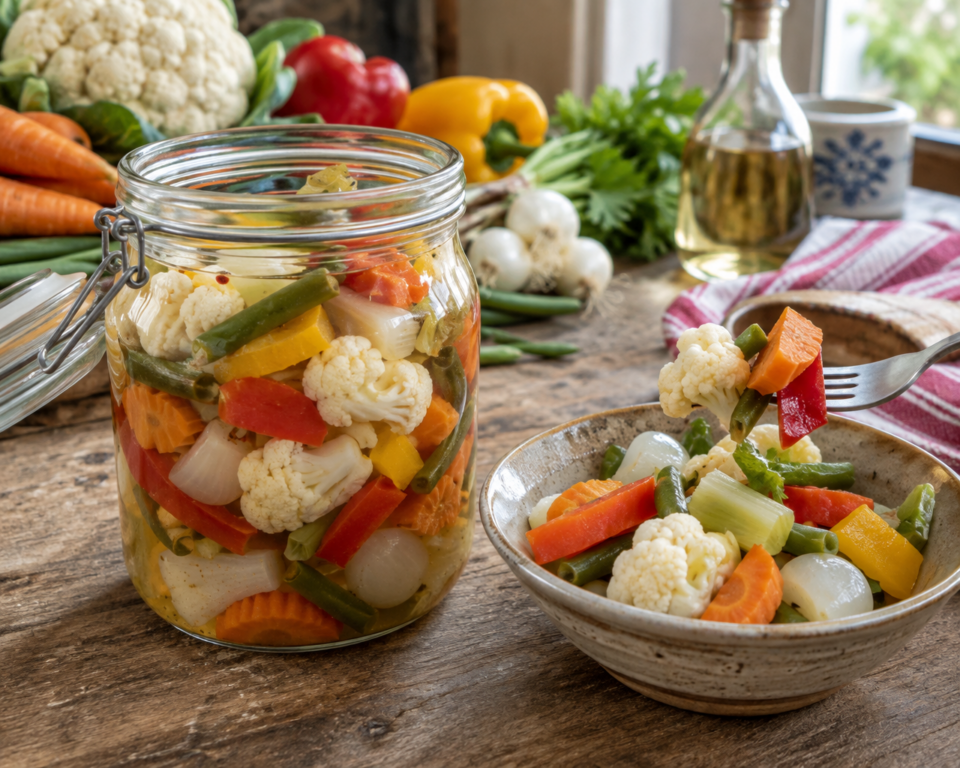 Giardiniera fatta in casa croccante: ricetta facile per conservare le verdure