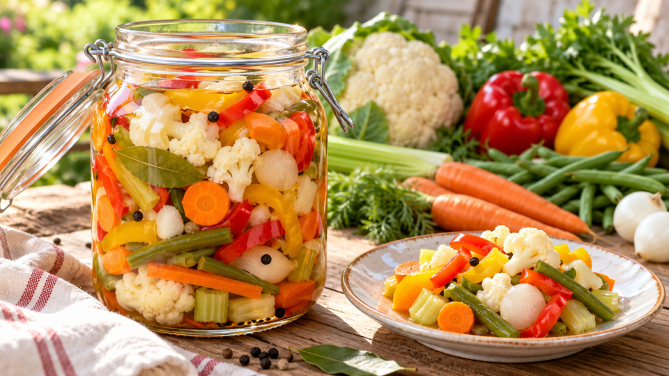 Giardiniera fatta in casa croccante: ricetta facile per conservare le verdure