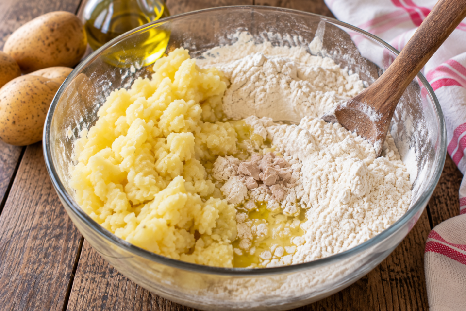 Impasto focaccia patate